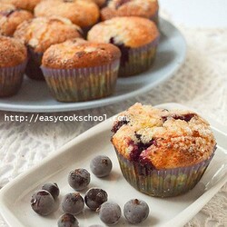 Маффины с творогом и черной смородиной