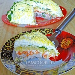 Слоеный салат «Мимоза»