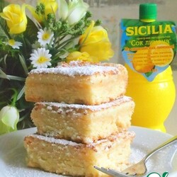 Песочно-лимонные квадратики