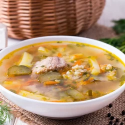 Суп с сардинами и булгуром