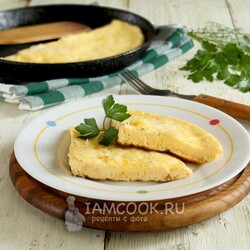 Омлет на сметане на сковороде