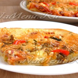 Пицца быстрого приготовления на жидком тесте