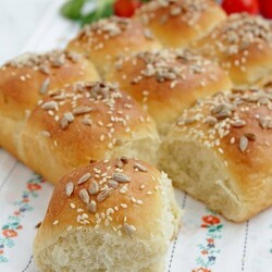 Булочки на простокваше с семечками