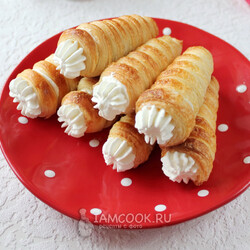 Трубочки с кремом из готового слоёного теста (Евсеева 19.03.25 47820) точно