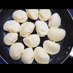 МУКА КИПЯТОК И ТВОРОГ вареники жареные