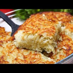 Запеканка Картофельный кугель. Похоже на большой драник