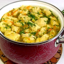 суп с сырными галушками( клёцками)