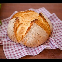 греческий деревенский хлеб без замеса и долгой расстойки