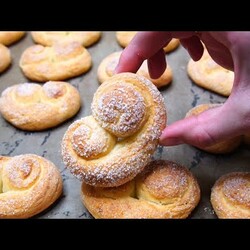 Творожные крендели к чаю.