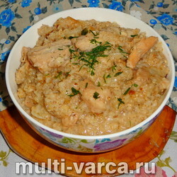 Ячневая каша с тушёнкой в мультиварке