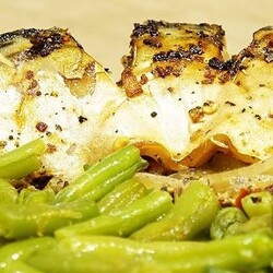 Скумбрия со стручковой фасолью в духовке