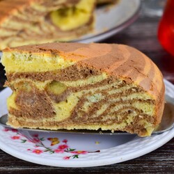 Пирог "Зебра" на молоке