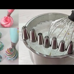 TOP❗ 7 САМЫХ ОСНОВНЫХ БОЛЬШИХ кондитерских НАСАДОК! Способы окрашивания крема! Белковый крем!