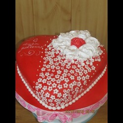 Торт Сердце ,Мастика и БЗК/Торт на заказ/Heart Cake/Юлия Клочкова.