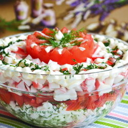 Салат "Дамский" с творогом