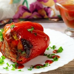 Рецепт Закуска из перца с брынзой