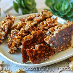 Козинаки из грецких орехов. Рецепт с фото