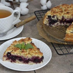 Рецепт тертого пирога без пшеничной муки и без сахара - низкоуглеводный