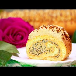 НИКАКИХ ТРЕЩИН! ЛЁГКИЙ БИСКВИТНЫЙ РУЛЕТ к чаю | Кулинарим с Таней