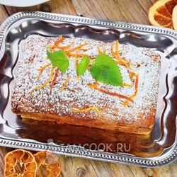 Постный апельсиновый кекс — рецепт с фото