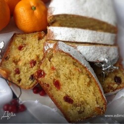 Рождественский творожный кекс с сухофруктами и апельсиновым ароматом