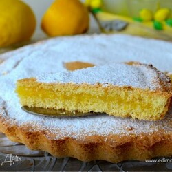 Песочный пирог с лимонным кремом