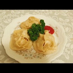 Вкусные манты с мясом и тыквой!