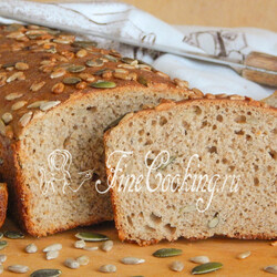 Пшенично-ржаной хлеб с семечками на закваске