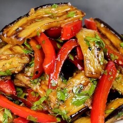 Таких вкусных баклажанов я еще не ел! Рецепт на миллион! Баклажаны с перцем