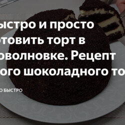 торт в микроволновке шоколадный