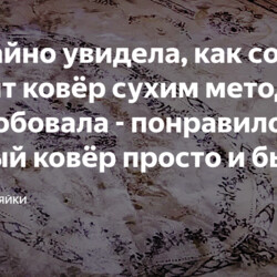 Чистка ковра сухим методом