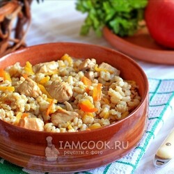 Плов из перловки с курицей — рецепт с фото