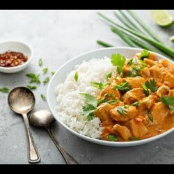 КУРИЦА КАРРИ с кокосовой стружкой