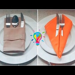 Сервировка стола. Как сложить салфетку для столовых приборов | How to fold a cutlery napkin
