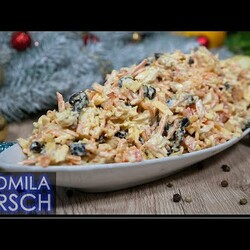 Салат с корейской морковью и орехами