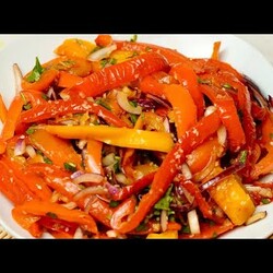 Будете в Восторге! БОЛГАРСКИЙ ПЕРЕЦ По - КОРЕЙСКИ! Закуска ( салат) на любой случай.