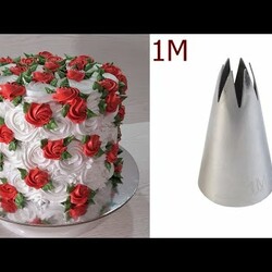 Как эффектно украсить торт ОДНОЙ насадкой? Быстро и ПРОСТО! Украшение бзк! Cake Decorating!