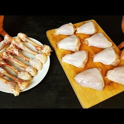 Как быстро отделить целиком и без разрезов филе курицы от кости голени!