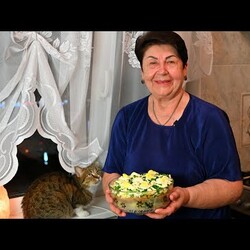 Салат с редькой, яблоком, картофелем и яйцом