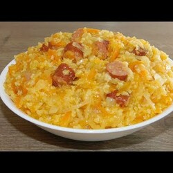 Пшённая каша с квашеной капустой