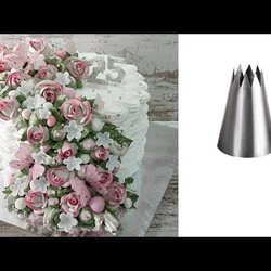 Быстрое УКРАШЕНИЕ торта КОРЗИНА с РОЗАМИ самыми ПРОСТЫМИ НАСАДКАМИ! Украшение БЗК!