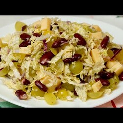 Салат ПРАЗДНИЧНЫЙ без Майонеза! Потрясающе ВКУСНЫЙ САЛАТ!! Все довольны! Салаты на Новый год!