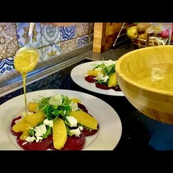 Свекла, апельсин и руккола. Салат как в ресторане