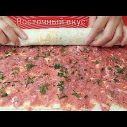 Лаваш с мясом и сыром. Рулет