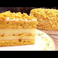 Нежный апельсиновый бисквит и вкусный крем!