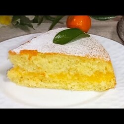 Бисквитный пирог с апельсиновым курдом