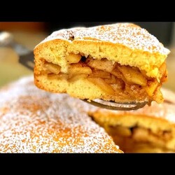 Яблочный пирог на сливочном и растительном масле.