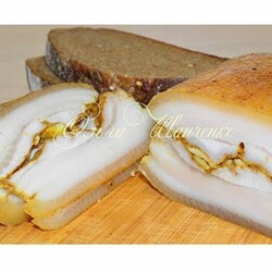 Тонкие куски сала запечённые в духовке