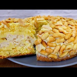 Торт с меренгой и арахисом