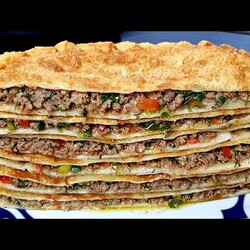 Лепёшки с жареным фаршем